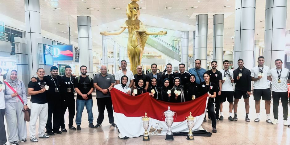 استقبال رسمي حافل لبعثة منتخب مصر للكاراتيه العائدة بلقب أمم إفريقيا