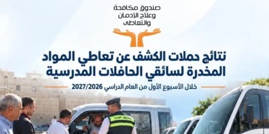 نتائج حملات الكشف عن تعاطى المخدرات لسائقى حافلات المدارس فى أسبوع.. إنفوجراف