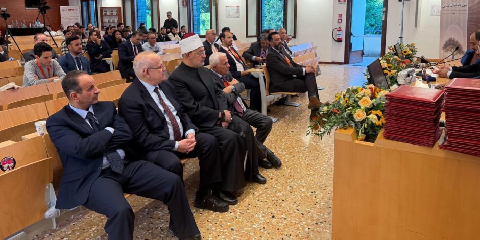 مفتي الجمهورية يشارك في الجلسة الختامية للمؤتمر الدولي الأول لدراسات الأديان بإيطاليا