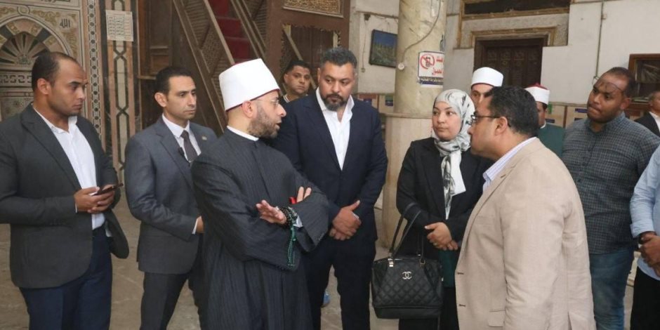 وزير الأوقاف يتفقد مسجد «عبد الوهاب الشعراني» لبدء أعمال الإحلال والتطوير الشامل