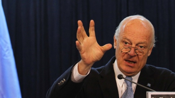 دي مستورا يناشد أمريكا وروسيا المساعدة في المحادثات السورية