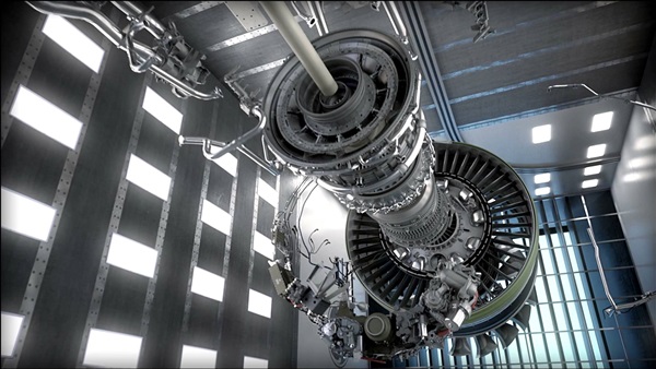 تجربة أضخم محرك توربيني في العالم