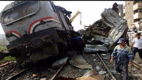 السكك الحديدية تشكل لجنة لبيان أسباب حادث انقلاب قطار عين شمس