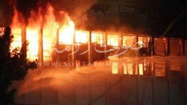 سماع دوي إنفجار في حريق العتبة سماع دوي إنفجار في حريق العتبة