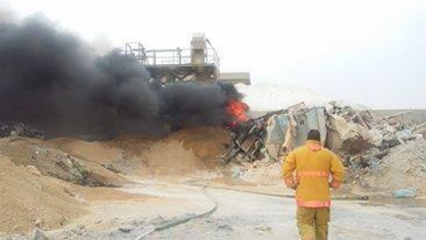 السيطرة على حريق بطريق «السويس - العين السخنة» السيطرة على حريق بطريق «السويس - العين السخنة»