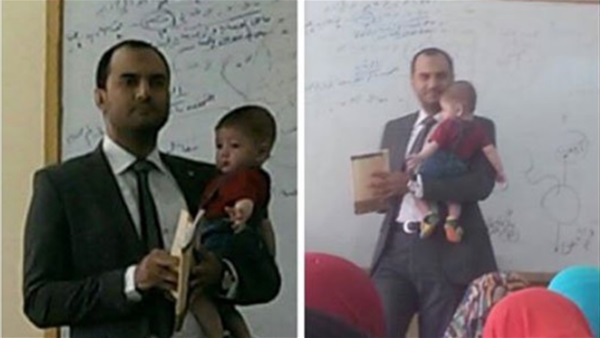 بالفيديو.. تعليق أستاذ جامعي على حمله طفل إحدى طالباته أثناء المحاضرة
