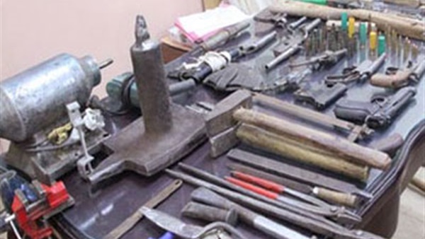 ضبط ورشة لتصنيع الأسلحة في طنطا بدون ترخيص 