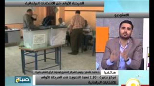 بالفيديو.. «بصيرة»: نسبة التصويت في انتخابات المرحلة الأولى وصلت إلى 30% بالفيديو.. «بصيرة»: نسبة التصويت في انتخابات المرحلة الأولى وصلت إلى 30%