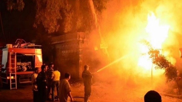 السيطرة على حريق بمحول كهرباء بمحطة بنها السيطرة على حريق بمحول كهرباء بمحطة بنها