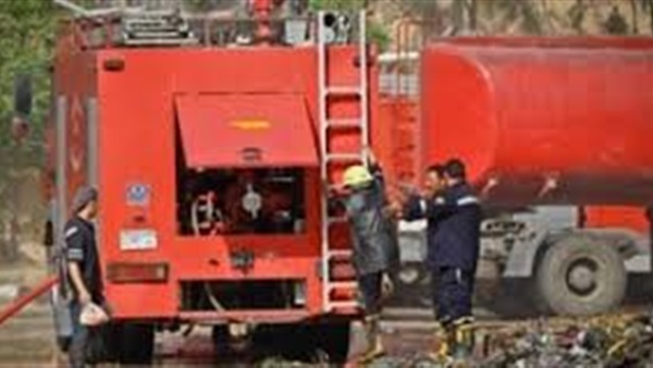 اندلاع حريق هائل في سوق العبور اندلاع حريق هائل في سوق العبور