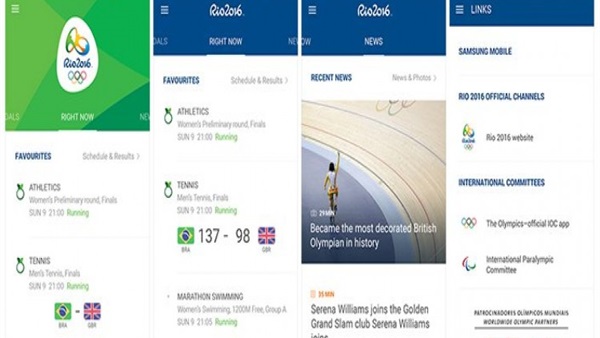 سامسونج تطلق تطبيق الأولمبياد Rio 2016 على مختلف المنصات