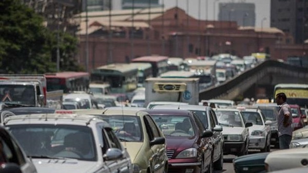  زحام مرورى فى شوارع وميادين القاهرة والجيزة