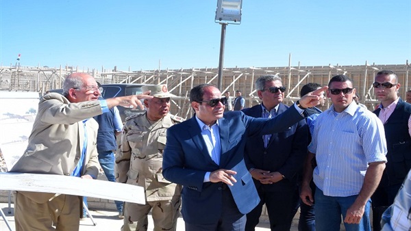 السيسي يشهد تفجير أحد الممرات بمدينة الجلالة السيسي يشهد تفجير أحد الممرات بمدينة الجلالة