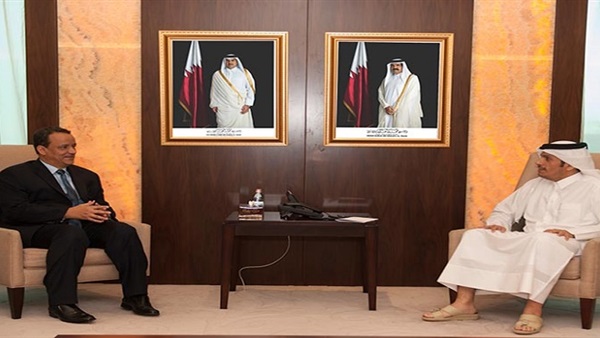 وزير خارجية قطر يبحث مع ولد الشيخ آفاق الحل السياسي باليمن