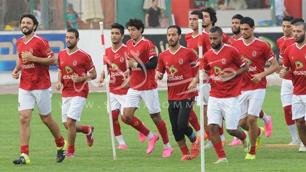 جلسات إستشفائية للاعبو الأهلى فى مران الفراعنة