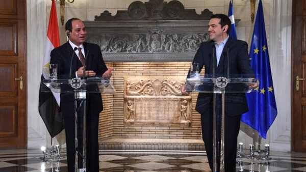 السيسي يقيم مأدبة غداء لنظيره القبرصي ورئيس الوزراء اليونانى   السيسي يقيم مأدبة غداء لنظيره القبرصي ورئيس الوزراء اليونانى