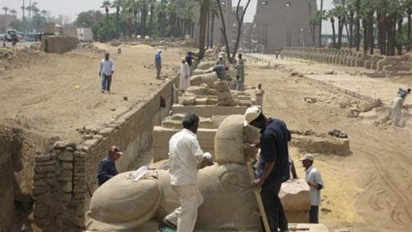 بدء تطوير شارع طريق الكباش الغربي بالأقصر بدء تطوير شارع طريق الكباش الغربي بالأقصر