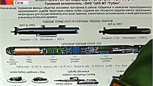 بالفيديو.. لحظة عرض التلفزيون الروسي لسلاح "ستاتوس-6" السري بالخطأ بالفيديو.. لحظة عرض التلفزيون الروسي لسلاح "ستاتوس-6" السري بالخطأ