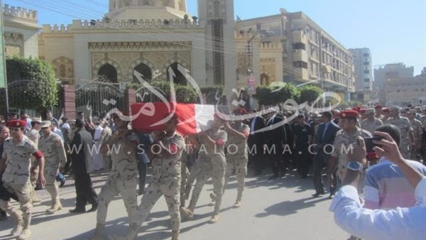 بالصور..أهالى بنى سويف يشيعون جثمان «محمد هارون» شهيد العريش 