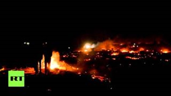 بالفيديو.. إشعال النيران في مخيمات الاجئين بفرنسا بعد هجمات باريس