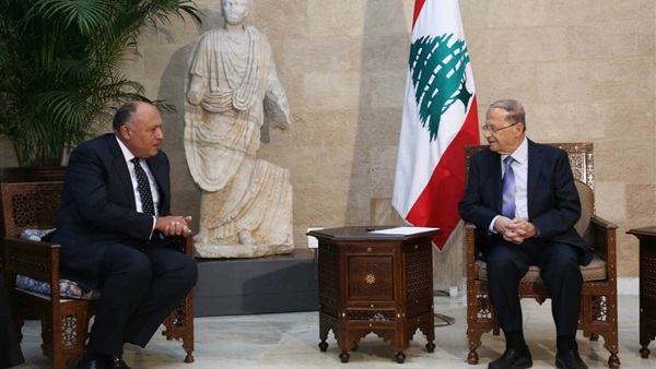 «شكري» يسلم الرئيس اللبناني دعوة من السيسي لزيارة مصر «شكري» يسلم الرئيس اللبناني دعوة من السيسي لزيارة مصر
