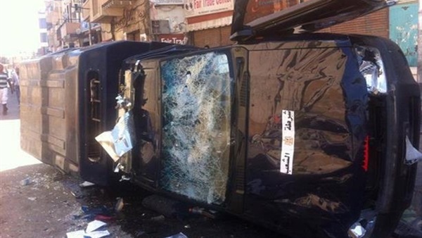 إصابة ضابط فى حادث سير بالفيوم 