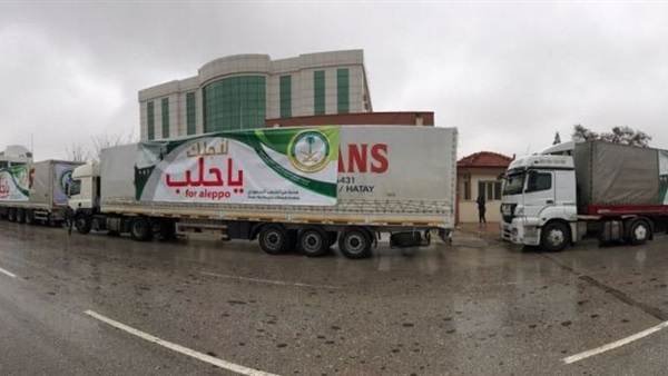 الحملة الوطنية السعودية تسير قافلتها الإغاثية الثانية للنازحين من حلب