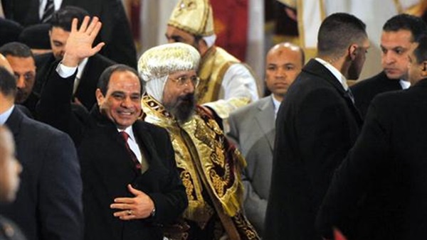 السيسي يصل الكاتدرائية للمشاركة في احتفالات عيد الميلاد السيسي يصل الكاتدرائية للمشاركة في احتفالات عيد الميلاد