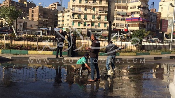 غرق ميدان المنشية بحي الشرق في بورسعيد