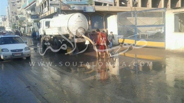 رفع مياه الأمطار من شوارع دسوق في كفر الشيخ (صور)‎