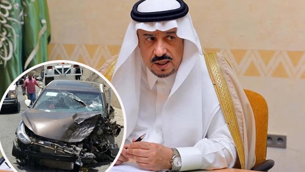 لحظة تعرض موكب أمير الرياض لحادث مروري (فيديو)