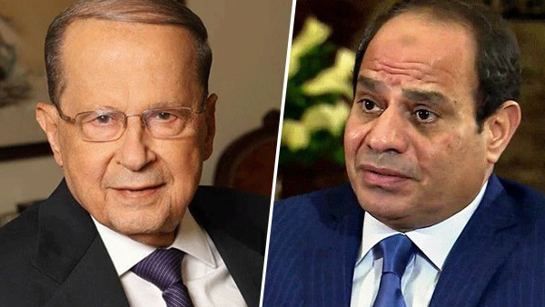 الرئيس اللبناني يصل القاهرة للقاء السيسي