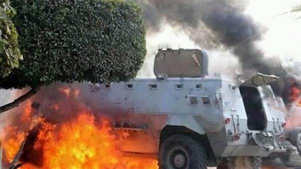استشهاد وإصابة 4 مجندين إثر تفجير مدرعة جنوب العريش