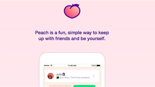 «Peach» تطبيق مراسلة جديد ينافس تويتر ولاين وإنستجرام «Peach» تطبيق مراسلة جديد ينافس تويتر ولاين وإنستجرام