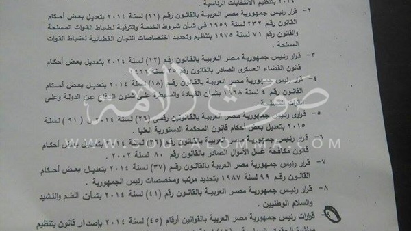 مجلس النواب يقر جميع القوانين الصادرة في عهد السيسي مجلس النواب يقر جميع القوانين الصادرة في عهد السيسي