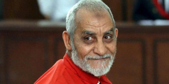«إرهاب» محمد بديع يلاحقه في 48 قضية (إنفوجراف)