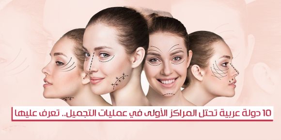 10 دولة عربية تحتل المراكز الأولى في عمليات التجميل (إنفوجراف)