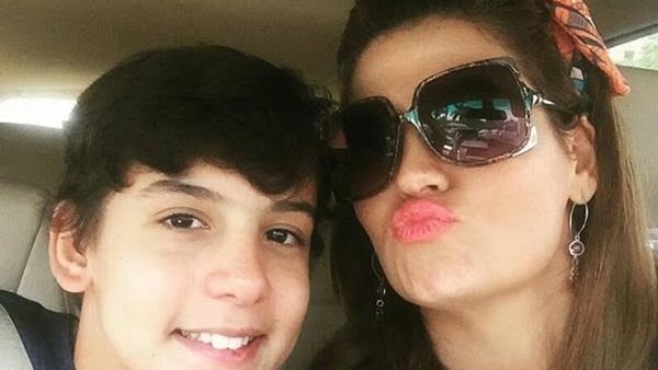 هنا شيحة تحتفل بعيد ميلاد ابنها  