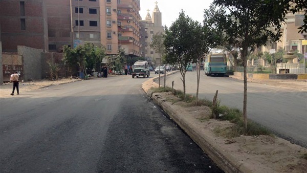 بالصور..الأنتهاء من رصف طريق  بهتيم اسكو فى القليوبية 