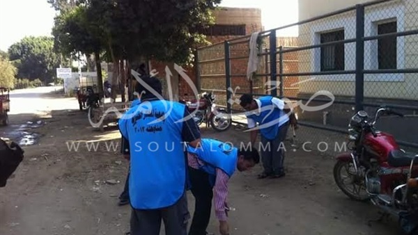 بالصور.. مبادرة شبابية لتنظيف وتجميل قرى الباجور بالمنوفية 