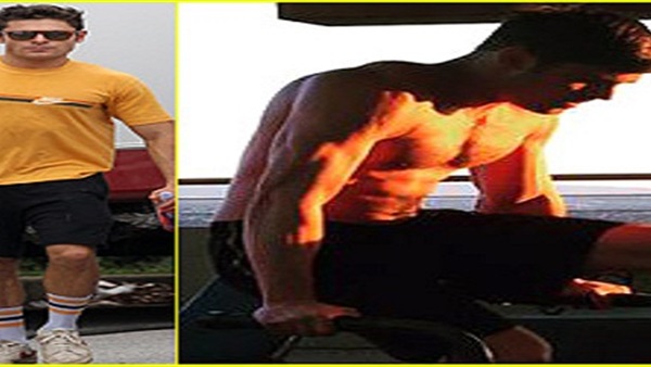 زاك ايفرون يشارك جمهوره بصورة من الجيم  