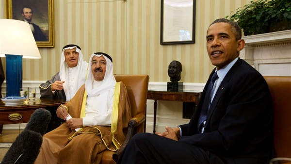 أمير الكويت يبحث الملفين  اليمني والسوري مع اوباما 