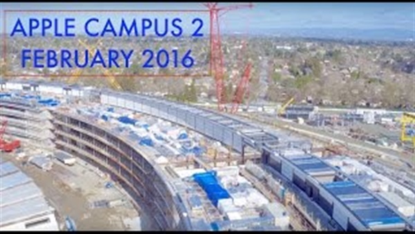 بالفيديو.. طائرة تجسس ترصد مقر «آبل» الجديد 