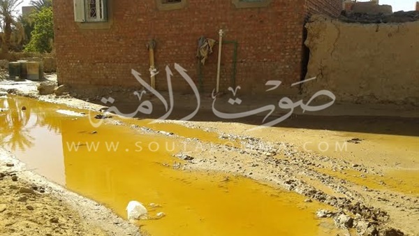بالصور..تهالك منظومة الصرف الصحي بقرية «أسمنت» بالوادى الجديد..و«الأهالى»:إشتراكات للصرف ولاتوجد خدمات و«المنازل»مهددة بالانهيار..و«مكتب البريد» غارق فى المياه..والمسئولون فى غياب تام