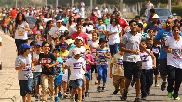 جامعة القناة تشارك في ماراثون أسوان للجري