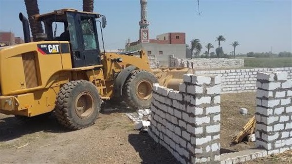 بالصور ..إزالة 219حالة تعد على  الأراضي الزراعية بمركز ملوى بالمنيا 