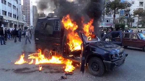  حجز محاكمة 13 متهما فى «إحراق سيارة شرطة بحلوان» لجلسة 13 مارس