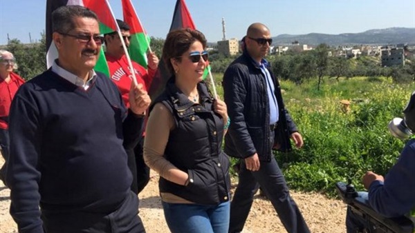 «السعيد» تشارك بمظاهرة ضد تقسيم الأراضي الفلسطينية