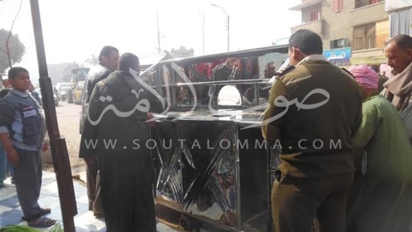 بالصور.. إزالة 216 حالة إشغالات من شوارع بني سويف