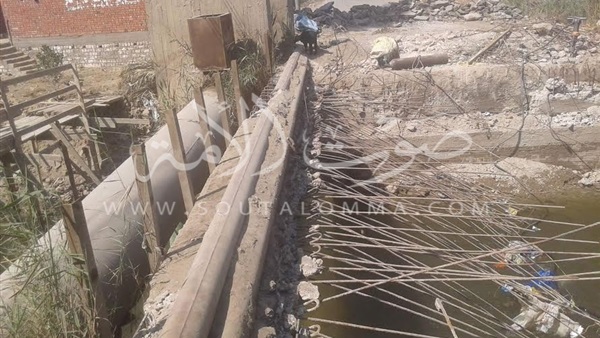 غلق طريق «الفيوم ــ بنى سويف» بسبب إنهيار كوبرى بهنس 